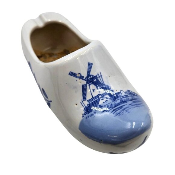 Nurserymens Exchange , Dutch Shoe, Delft Blue and White Clog - Picture 1 of 10